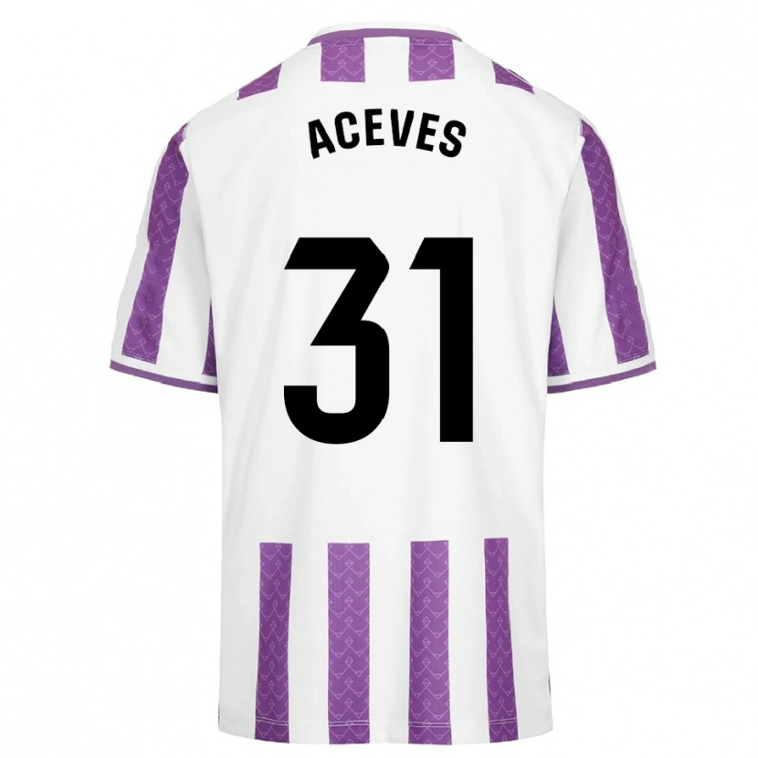 Danxen Dame Álvaro Aceves #31 Lilla Hvit Hjemmetrøye Drakt Trøye 2025/26 Skjorter T-Skjorte