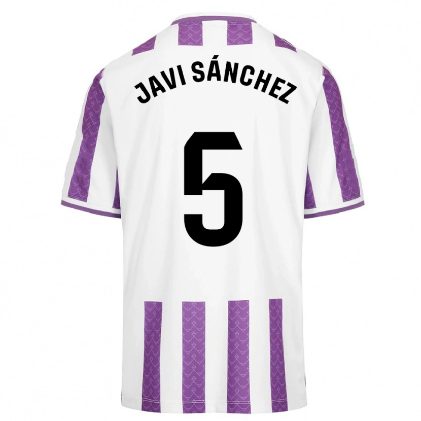 Danxen Dame Javi Sánchez #5 Lilla Hvit Hjemmetrøye Drakt Trøye 2025/26 Skjorter T-Skjorte