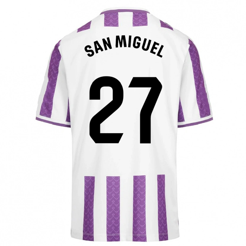 Danxen Dame Yago San Miguel #27 Lilla Hvit Hjemmetrøye Drakt Trøye 2025/26 Skjorter T-Skjorte