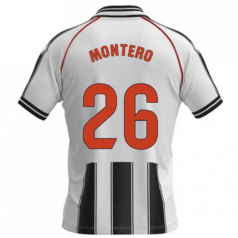 Danxen Dame Marcos Montero #26 Hvit Svart Hjemmetrøye Drakt Trøye 2025/26 Skjorter T-Skjorte