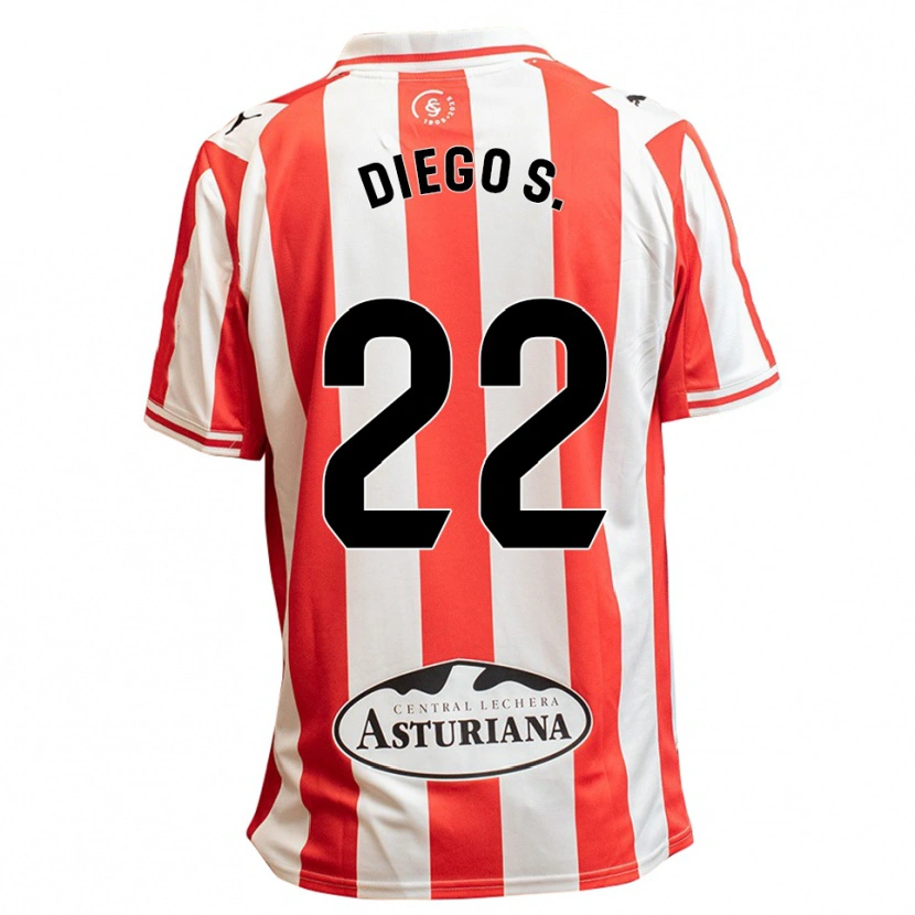 Danxen Dame Diego Sánchez #22 Hvit Rød Hjemmetrøye Drakt Trøye 2025/26 Skjorter T-Skjorte