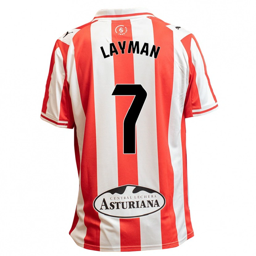 Danxen Dame Jhon Layman #7 Hvit Rød Hjemmetrøye Drakt Trøye 2025/26 Skjorter T-Skjorte