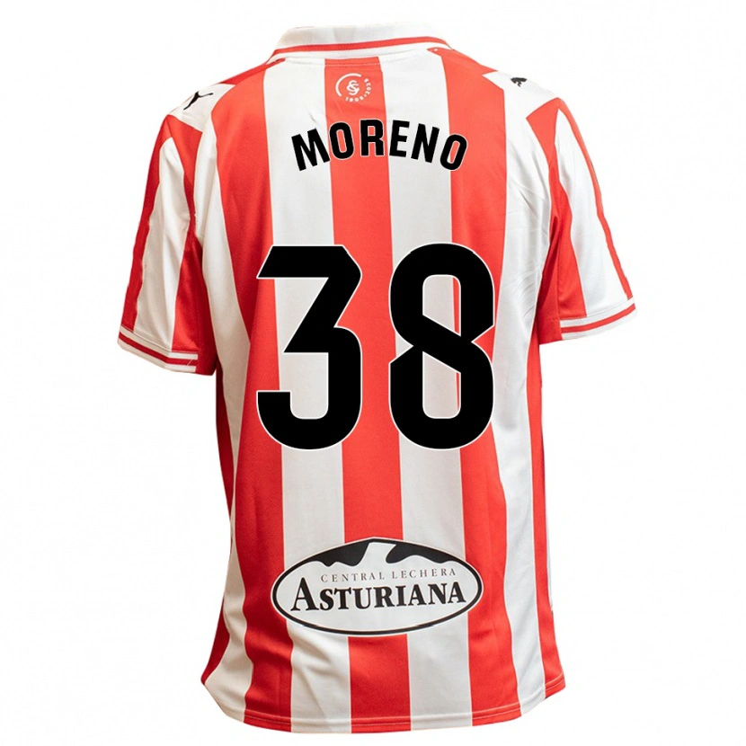 Danxen Dame Gerard Moreno #38 Hvit Rød Hjemmetrøye Drakt Trøye 2025/26 Skjorter T-Skjorte