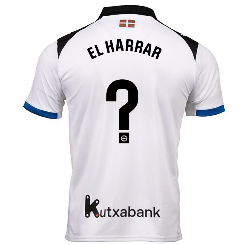 Danxen Dame Mohamed El Harrar #0 Hvit Blå Bortetrøye Drakt Trøye 2025/26 Skjorter T-Skjorte