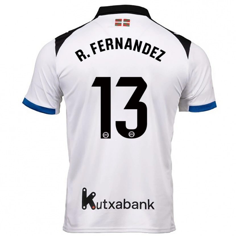 Danxen Dame Raúl Fernández #13 Hvit Blå Bortetrøye Drakt Trøye 2025/26 Skjorter T-Skjorte