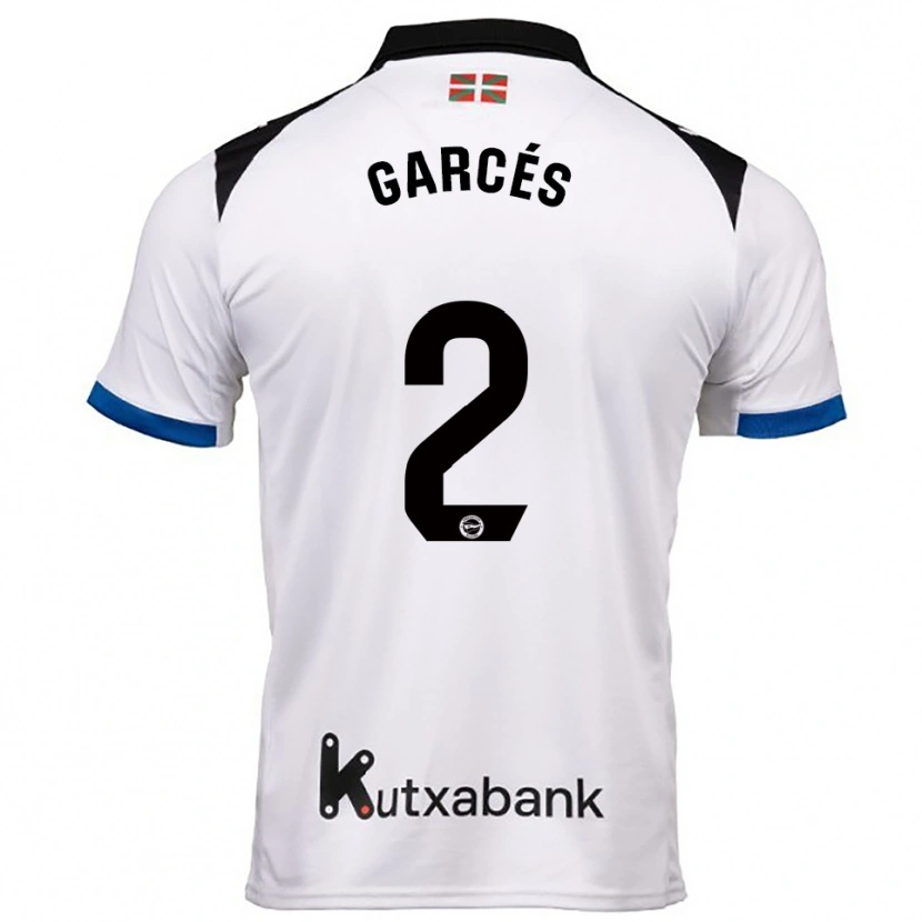 Danxen Dame Facundo Garcés #2 Hvit Blå Bortetrøye Drakt Trøye 2025/26 Skjorter T-Skjorte