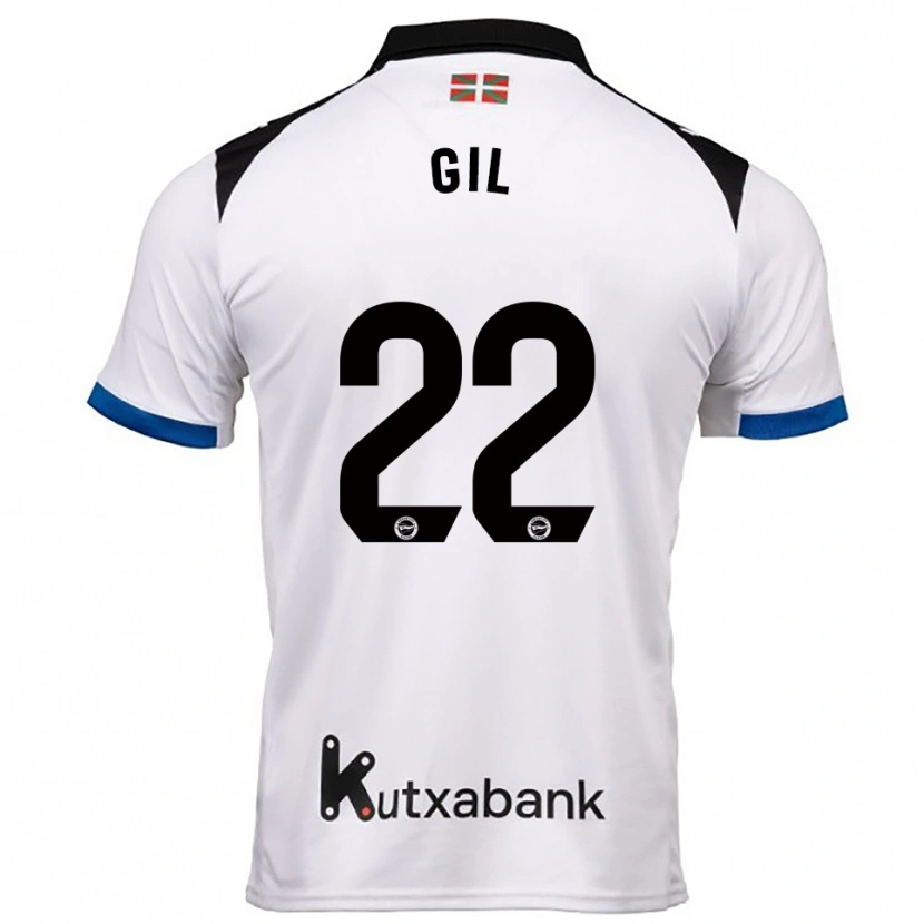 Danxen Dame Raquel Gil #22 Hvit Blå Bortetrøye Drakt Trøye 2025/26 Skjorter T-Skjorte