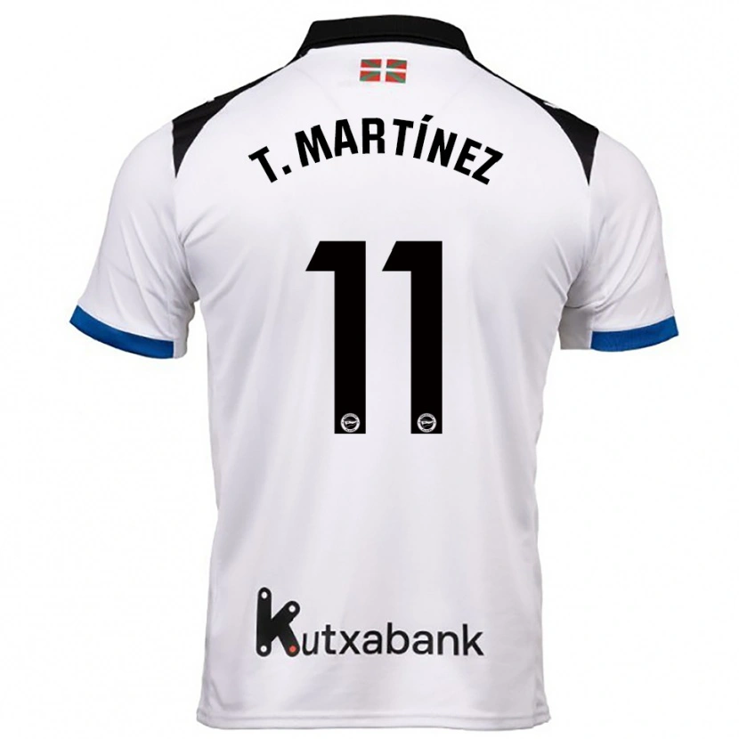 Danxen Dame Toni Martínez #11 Hvit Blå Bortetrøye Drakt Trøye 2025/26 Skjorter T-Skjorte