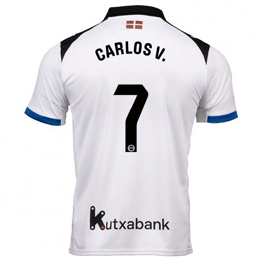 Danxen Dame Carlos Vicente #7 Hvit Blå Bortetrøye Drakt Trøye 2025/26 Skjorter T-Skjorte