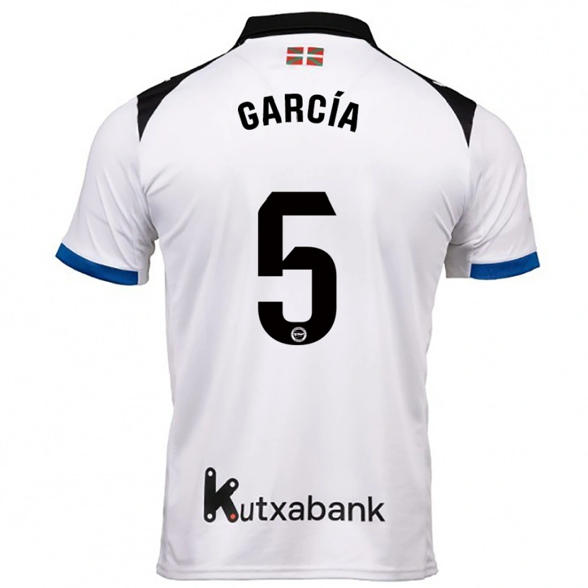 Danxen Dame Álvaro García #5 Hvit Blå Bortetrøye Drakt Trøye 2025/26 Skjorter T-Skjorte