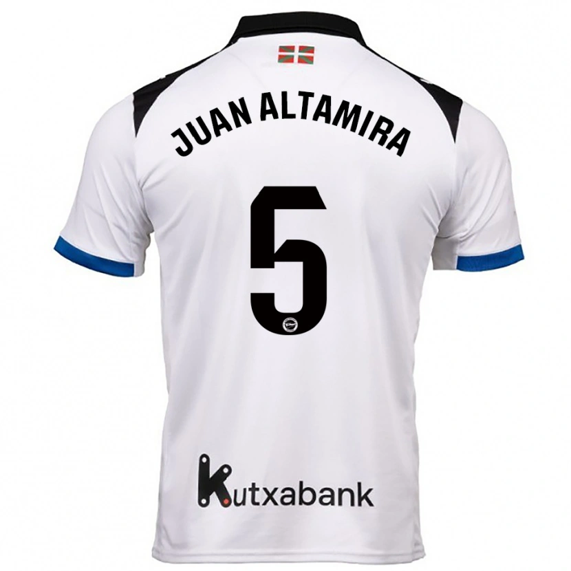 Danxen Dame Ines Juan Altamira #5 Hvit Blå Bortetrøye Drakt Trøye 2025/26 Skjorter T-Skjorte