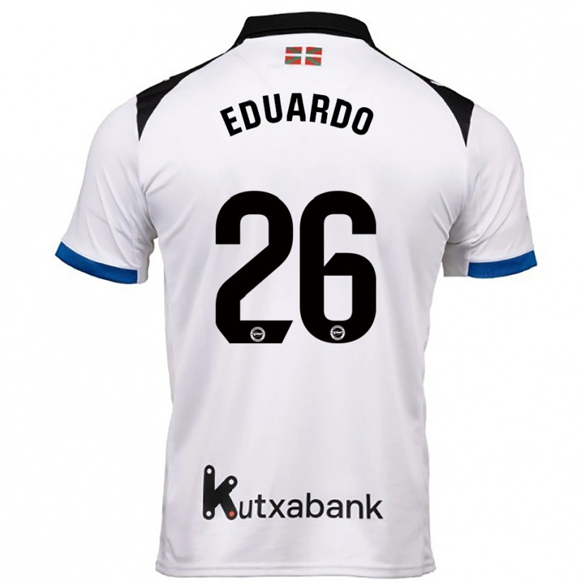 Danxen Dame Eduardo Fontana #26 Hvit Blå Bortetrøye Drakt Trøye 2025/26 Skjorter T-Skjorte