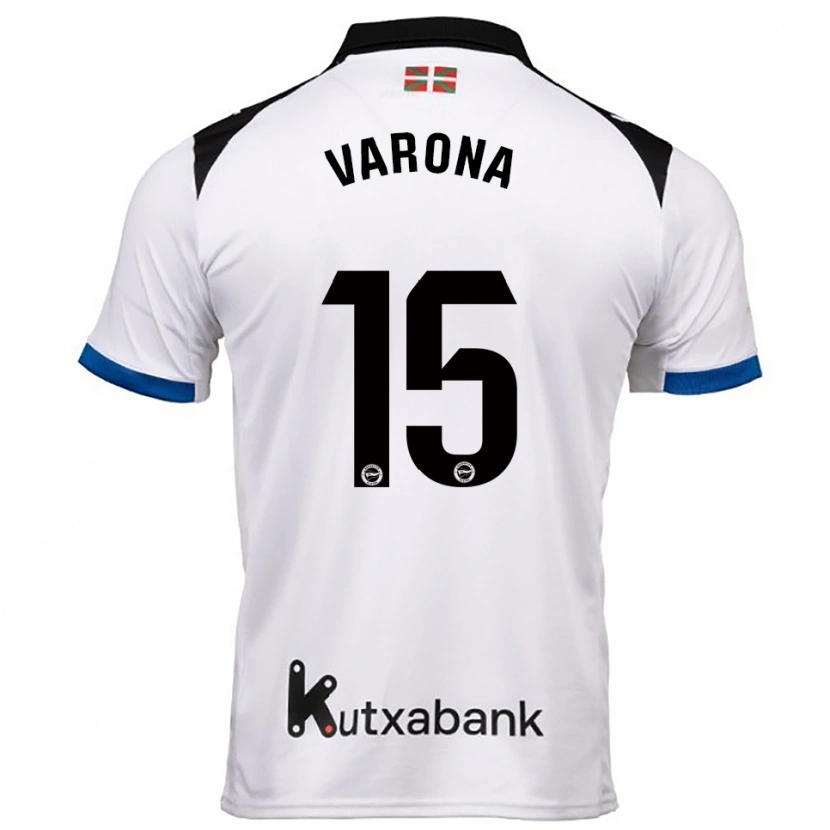 Danxen Dame Ander Varona #15 Hvit Blå Bortetrøye Drakt Trøye 2025/26 Skjorter T-Skjorte