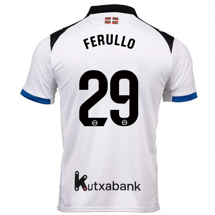 Danxen Dame Flavio Ferullo #29 Hvit Blå Bortetrøye Drakt Trøye 2025/26 Skjorter T-Skjorte