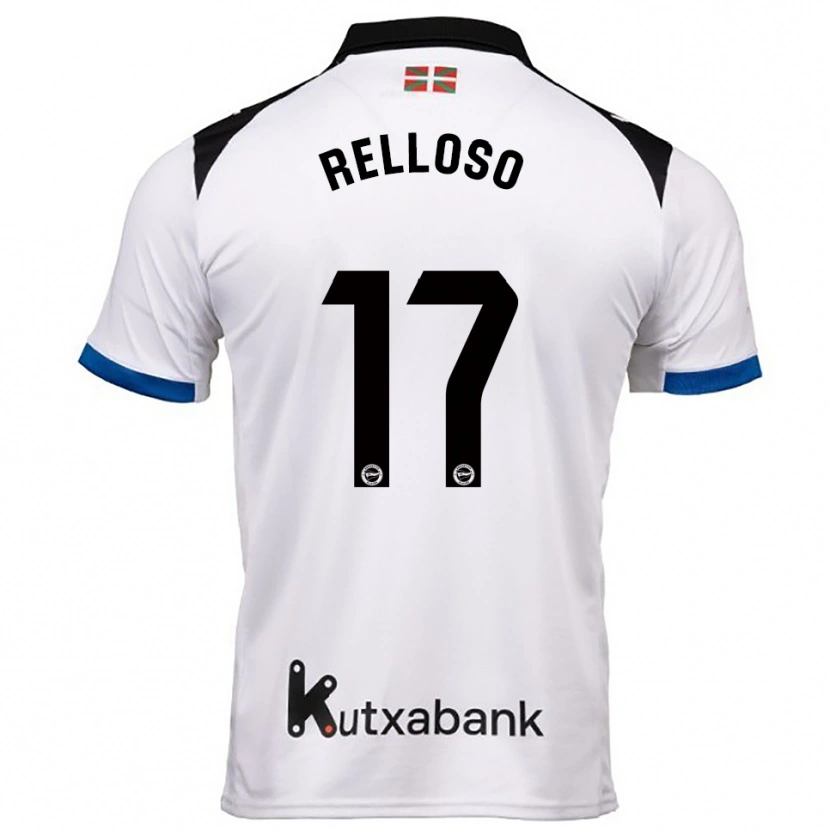 Danxen Dame Mikel Relloso #17 Hvit Blå Bortetrøye Drakt Trøye 2025/26 Skjorter T-Skjorte