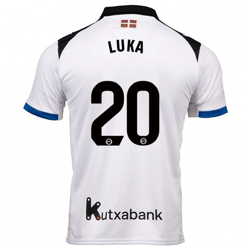 Danxen Dame Luka Romero #20 Hvit Blå Bortetrøye Drakt Trøye 2025/26 Skjorter T-Skjorte