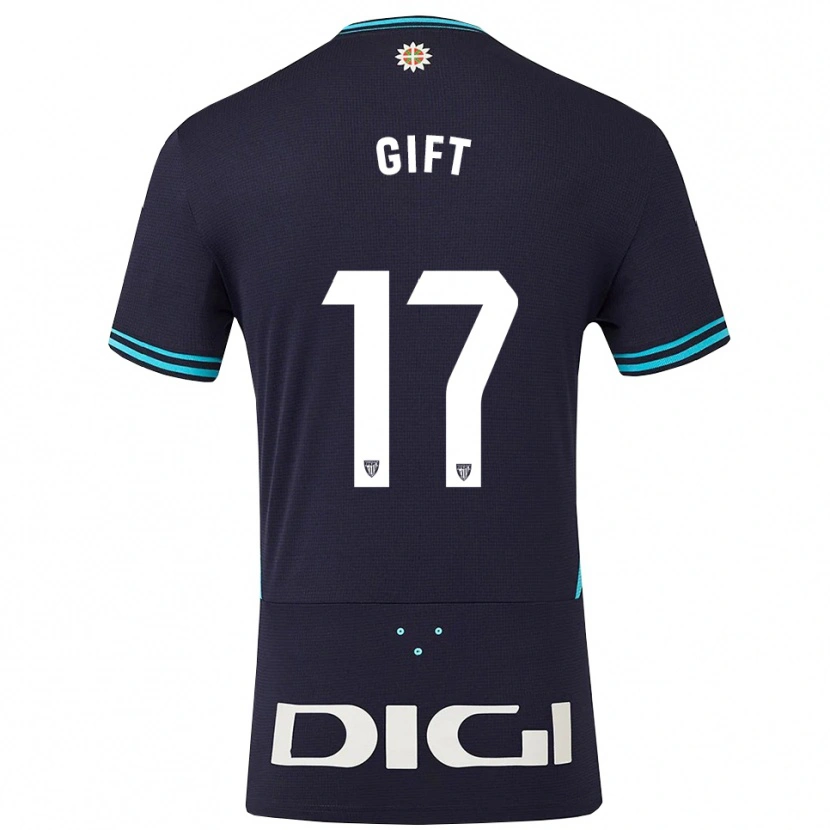 Danxen Dame Elijah Gift #17 Marineblå Lyseblå Bortetrøye Drakt Trøye 2025/26 Skjorter T-Skjorte
