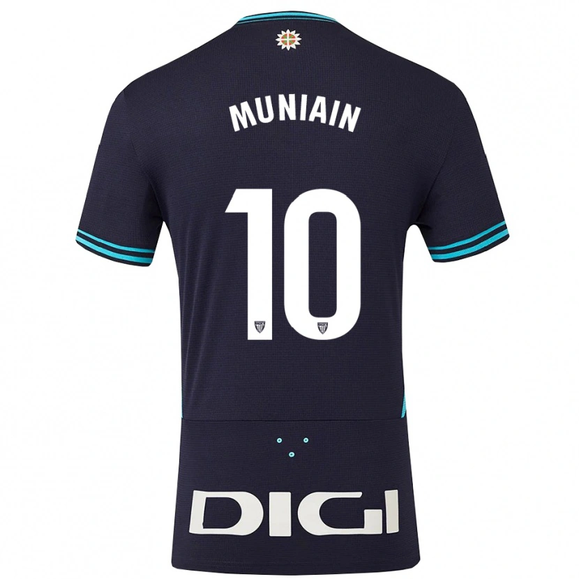 Danxen Dame Iker Muniain #10 Marineblå Lyseblå Bortetrøye Drakt Trøye 2025/26 Skjorter T-Skjorte