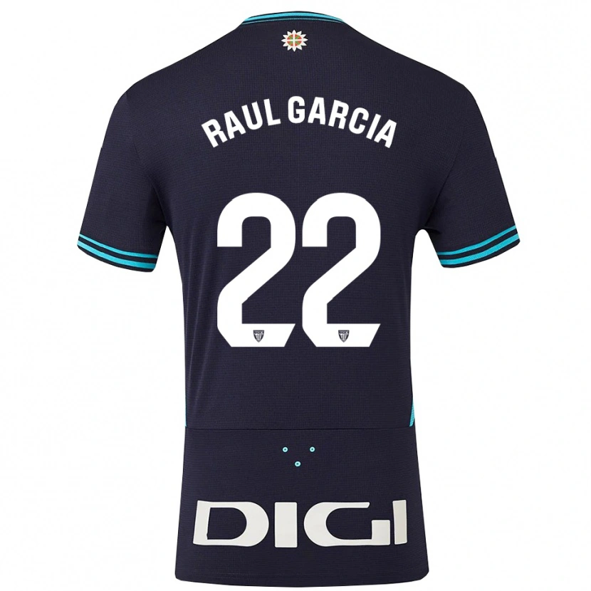 Danxen Dame Raul Garcia #22 Marineblå Lyseblå Bortetrøye Drakt Trøye 2025/26 Skjorter T-Skjorte