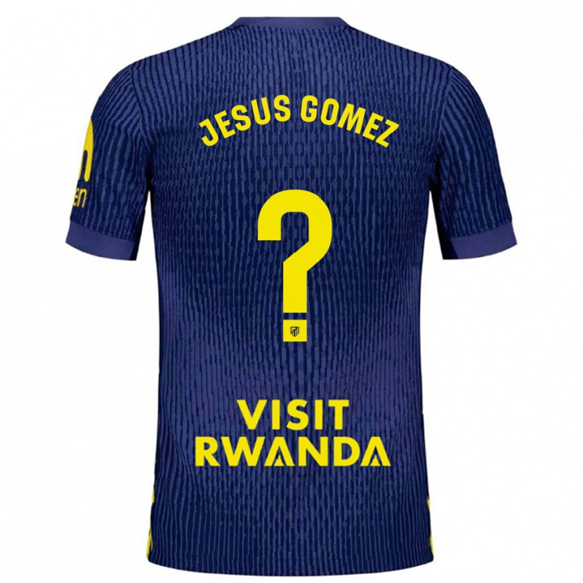 Danxen Dame Jesus Gomez #0 Marineblå Gul Bortetrøye Drakt Trøye 2025/26 Skjorter T-Skjorte