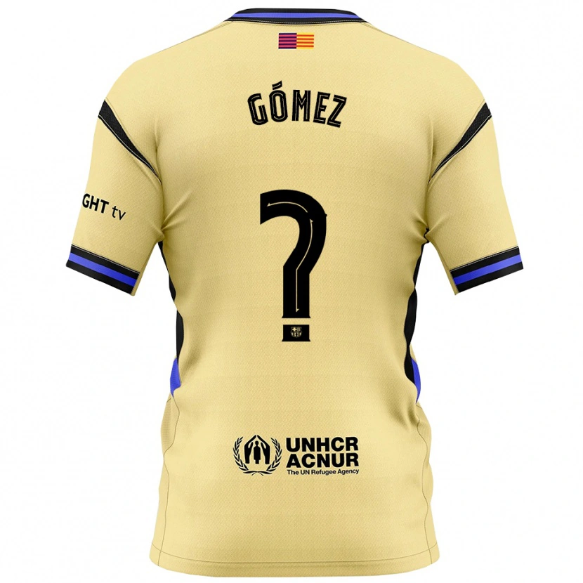 Danxen Dame Álvaro Gómez #0 Gul Svart Bortetrøye Drakt Trøye 2025/26 Skjorter T-Skjorte