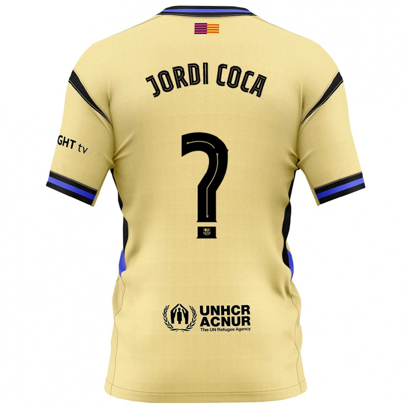 Danxen Dame Jordi Coca #0 Gul Svart Bortetrøye Drakt Trøye 2025/26 Skjorter T-Skjorte