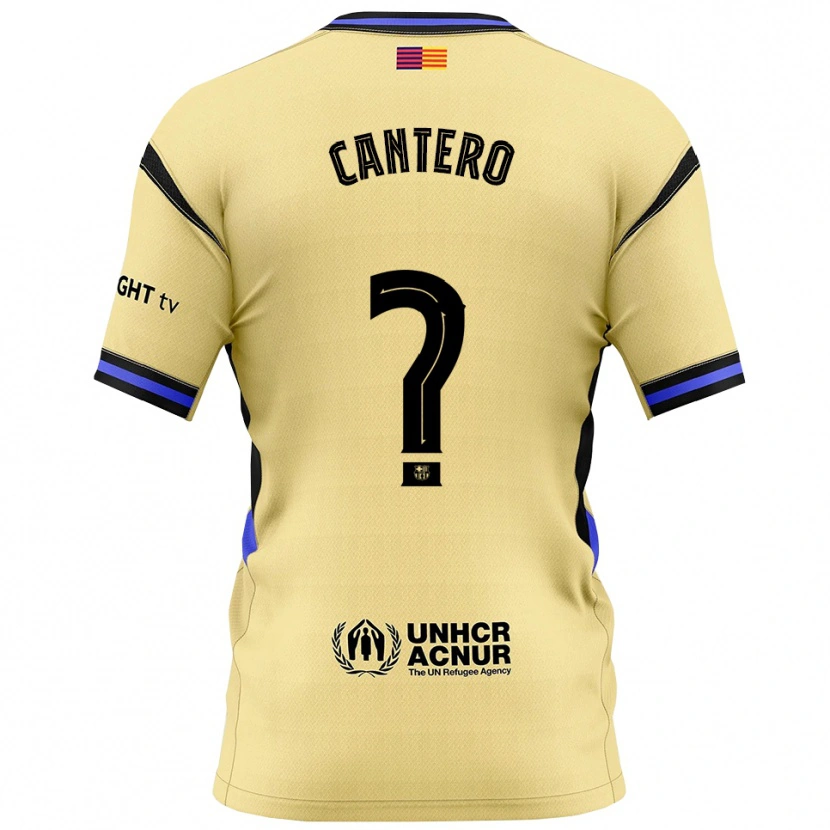 Danxen Dame Rubén Cantero #0 Gul Svart Bortetrøye Drakt Trøye 2025/26 Skjorter T-Skjorte