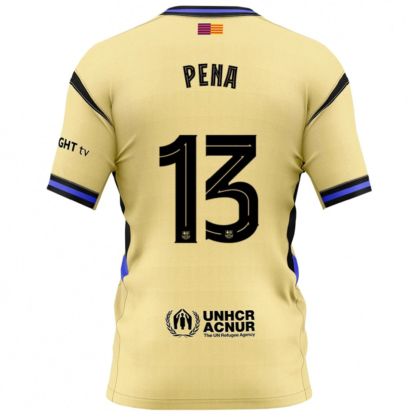 Danxen Dame Iñaki Peña #13 Gul Svart Bortetrøye Drakt Trøye 2025/26 Skjorter T-Skjorte