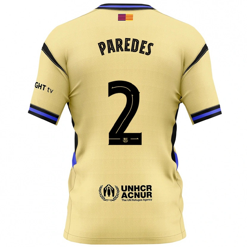 Danxen Dame Irene Paredes #2 Gul Svart Bortetrøye Drakt Trøye 2025/26 Skjorter T-Skjorte