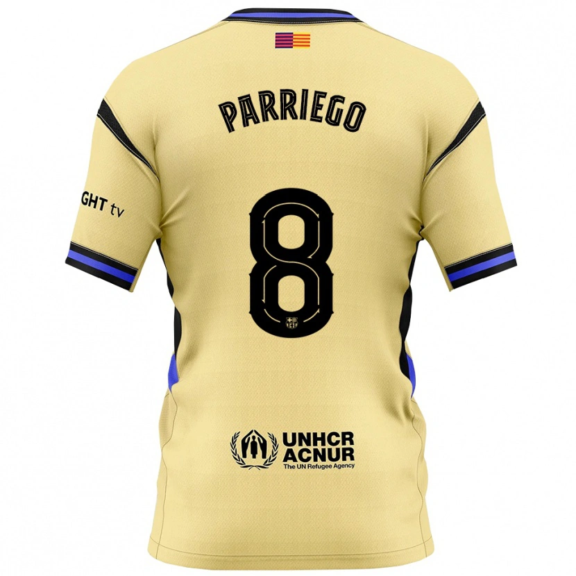 Danxen Dame Marcos Parriego #8 Gul Svart Bortetrøye Drakt Trøye 2025/26 Skjorter T-Skjorte