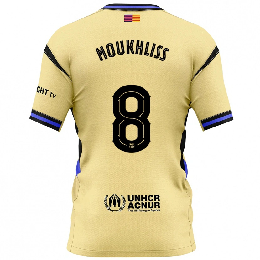 Danxen Dame Moha Moukhliss #8 Gul Svart Bortetrøye Drakt Trøye 2025/26 Skjorter T-Skjorte
