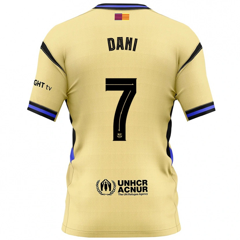 Danxen Dame Dani Rodríguez #7 Gul Svart Bortetrøye Drakt Trøye 2025/26 Skjorter T-Skjorte