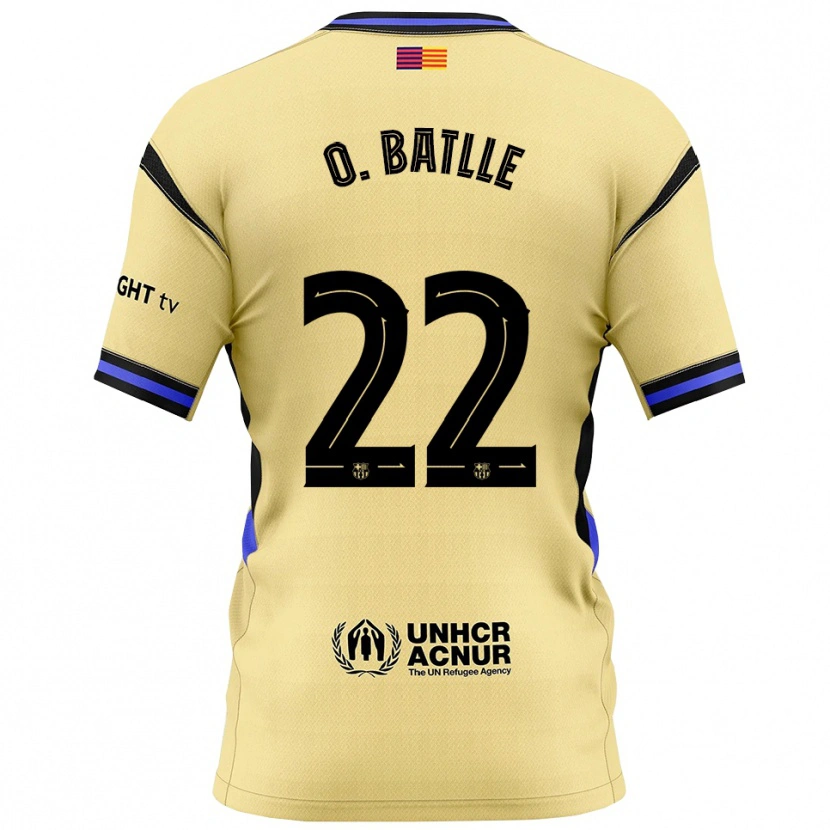 Danxen Dame Ona Batlle #22 Gul Svart Bortetrøye Drakt Trøye 2025/26 Skjorter T-Skjorte