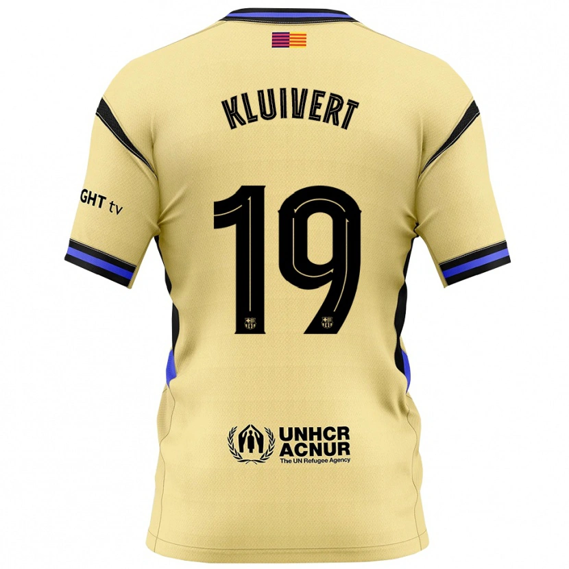 Danxen Dame Shane Kluivert #19 Gul Svart Bortetrøye Drakt Trøye 2025/26 Skjorter T-Skjorte