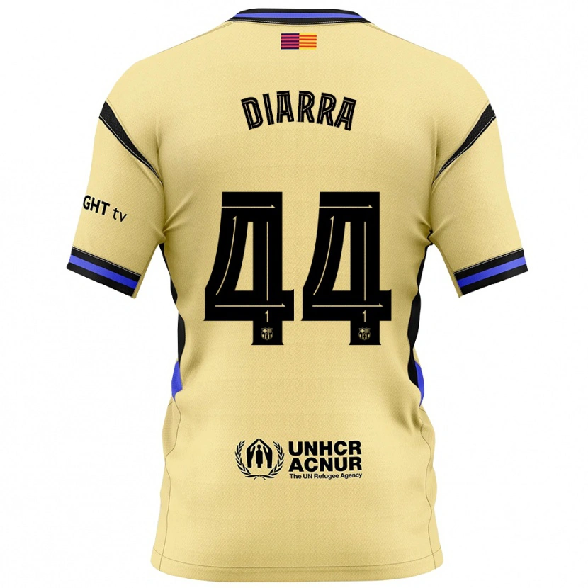 Danxen Dame Ibrahim Diarra #44 Gul Svart Bortetrøye Drakt Trøye 2025/26 Skjorter T-Skjorte