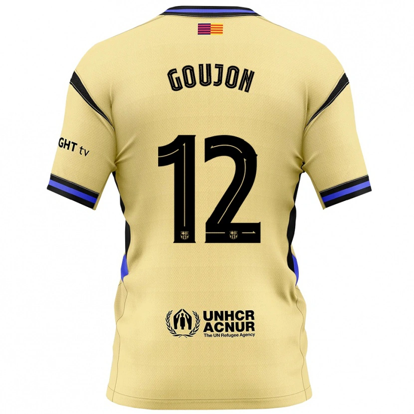 Danxen Dame Iker Goujon #12 Gul Svart Bortetrøye Drakt Trøye 2025/26 Skjorter T-Skjorte