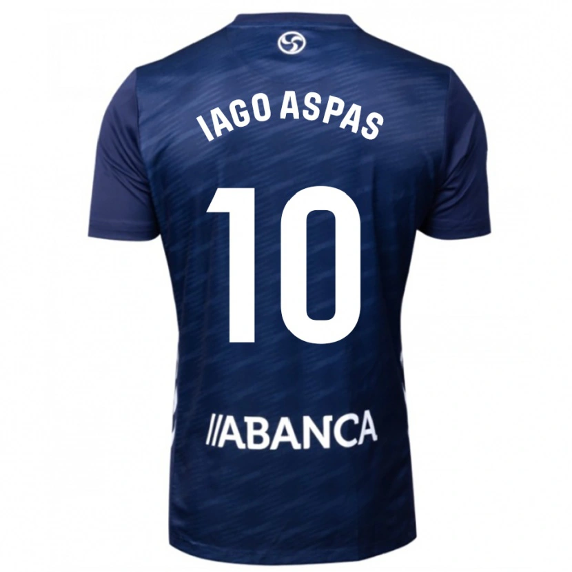 Danxen Dame Iago Aspas #10 Marineblå Hvit Bortetrøye Drakt Trøye 2025/26 Skjorter T-Skjorte