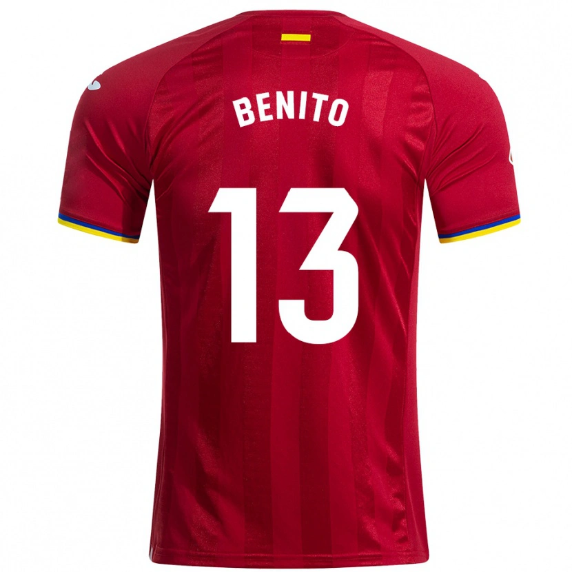Danxen Dame Jorge Benito #13 Rød Gul Blå Bortetrøye Drakt Trøye 2025/26 Skjorter T-Skjorte