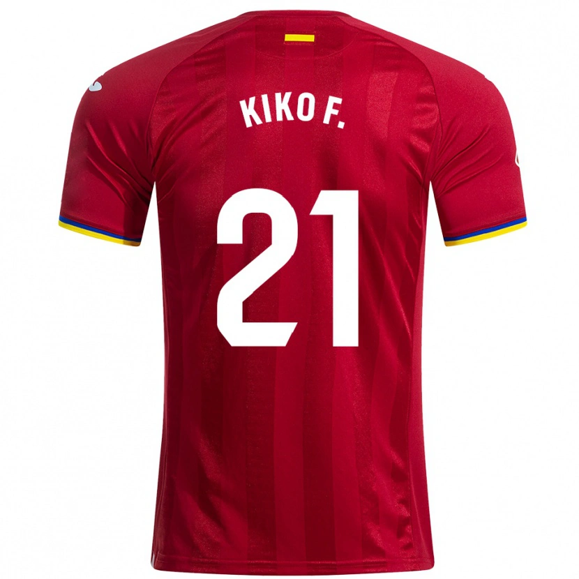 Danxen Dame Kiko Femenía #21 Rød Gul Blå Bortetrøye Drakt Trøye 2025/26 Skjorter T-Skjorte