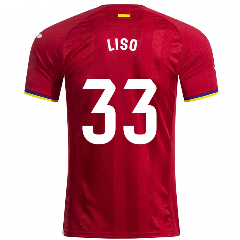 Danxen Dame Adrián Liso #33 Rød Gul Blå Bortetrøye Drakt Trøye 2025/26 Skjorter T-Skjorte