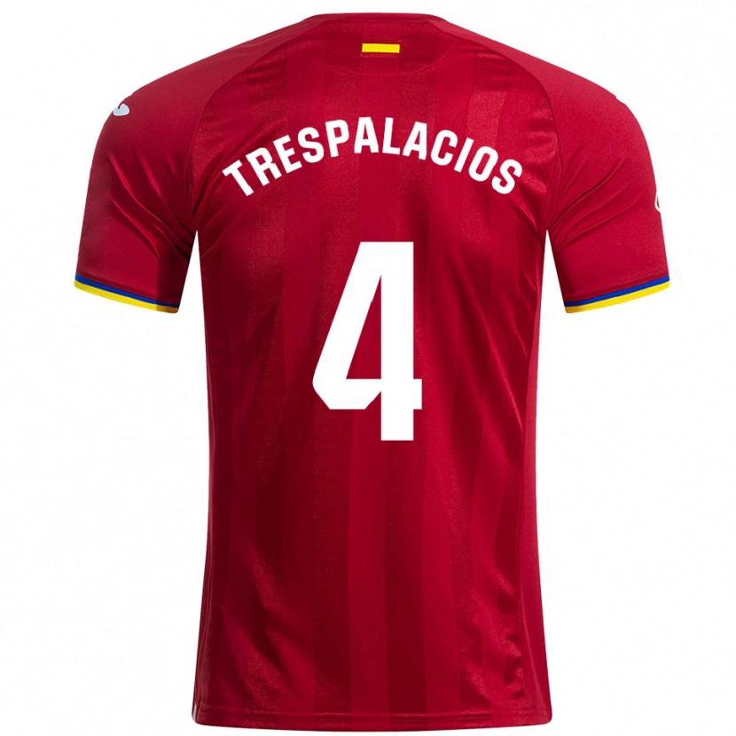 Danxen Dame Adrián Trespalacios #4 Rød Gul Blå Bortetrøye Drakt Trøye 2025/26 Skjorter T-Skjorte