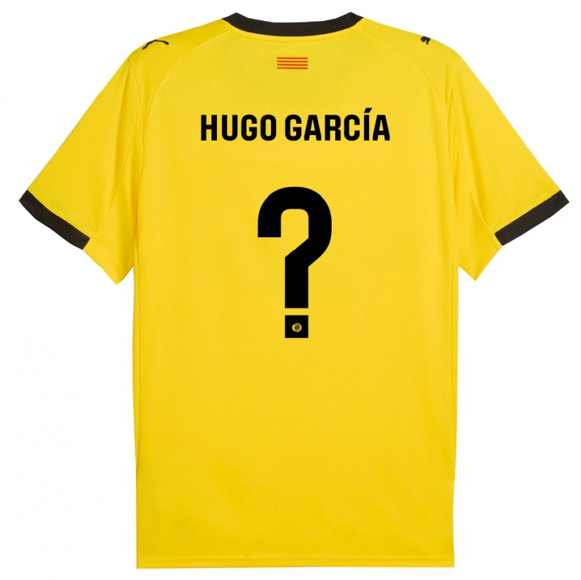 Danxen Dame Hugo García #0 Gul Svart Bortetrøye Drakt Trøye 2025/26 Skjorter T-Skjorte