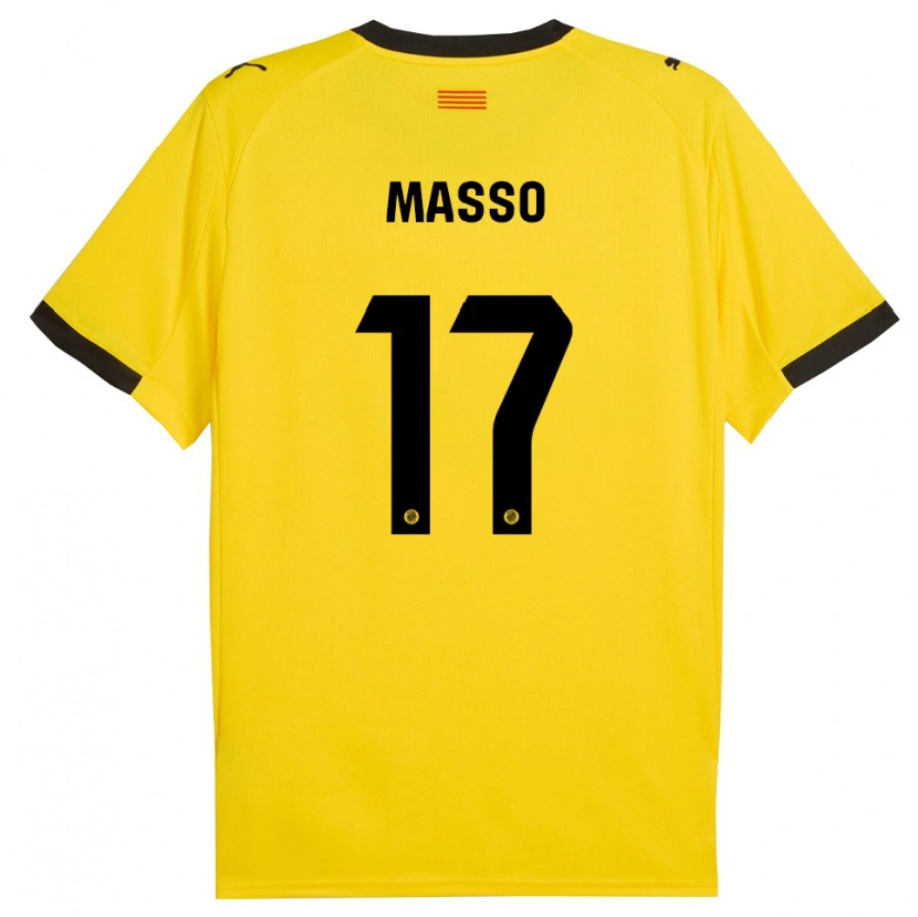 Danxen Dame Ainoa Massó #17 Gul Svart Bortetrøye Drakt Trøye 2025/26 Skjorter T-Skjorte