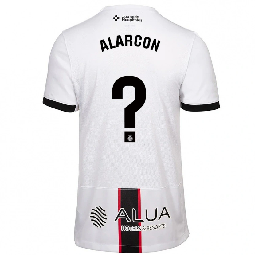 Danxen Dame Raúl Alarcón #0 Hvit Svart Bortetrøye Drakt Trøye 2025/26 Skjorter T-Skjorte
