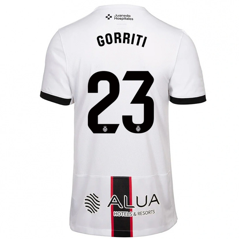 Danxen Dame Marcos Gorriti #23 Hvit Svart Bortetrøye Drakt Trøye 2025/26 Skjorter T-Skjorte