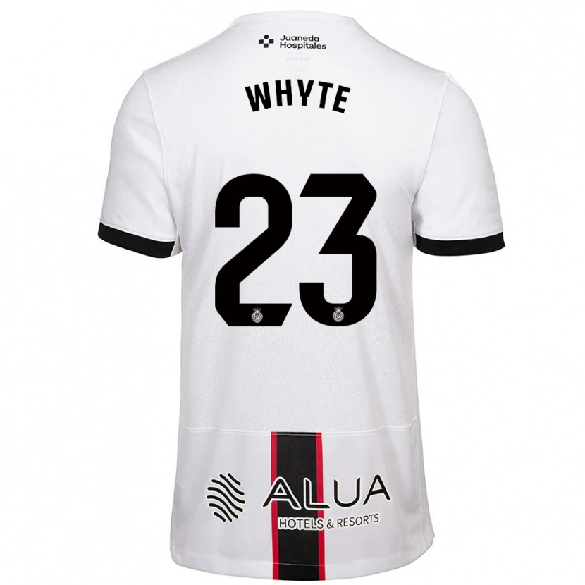 Danxen Dame Michael Whyte #23 Hvit Svart Bortetrøye Drakt Trøye 2025/26 Skjorter T-Skjorte