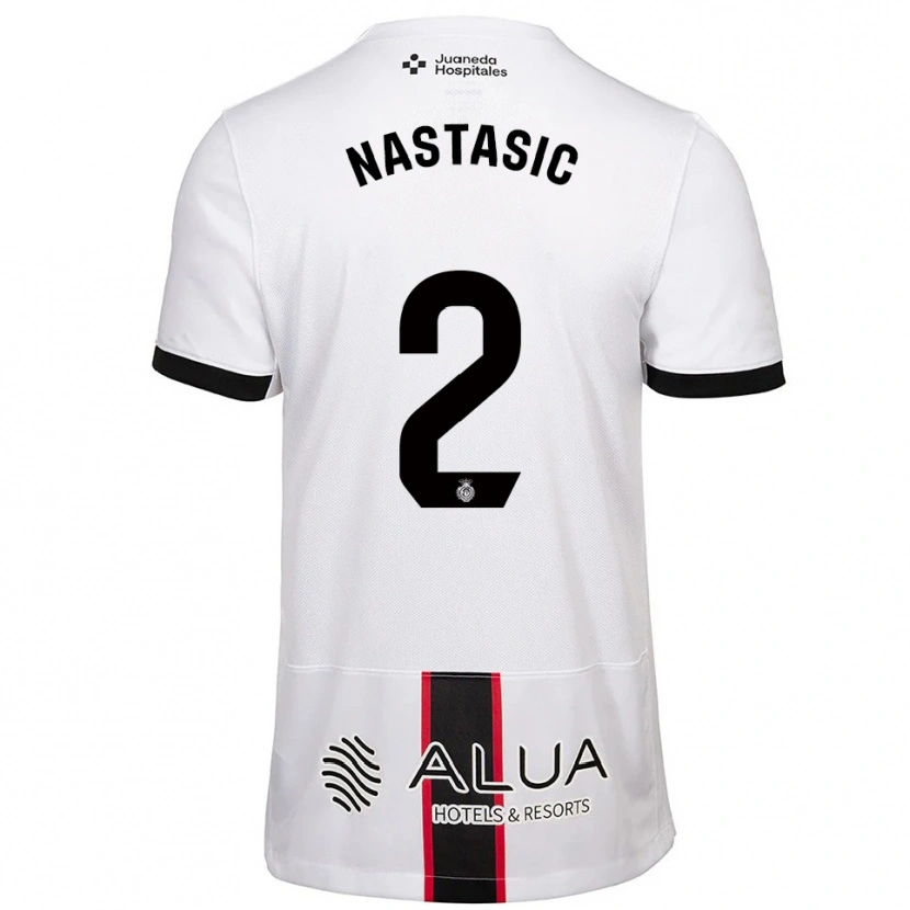 Danxen Dame Matija Nastasic #2 Hvit Svart Bortetrøye Drakt Trøye 2025/26 Skjorter T-Skjorte