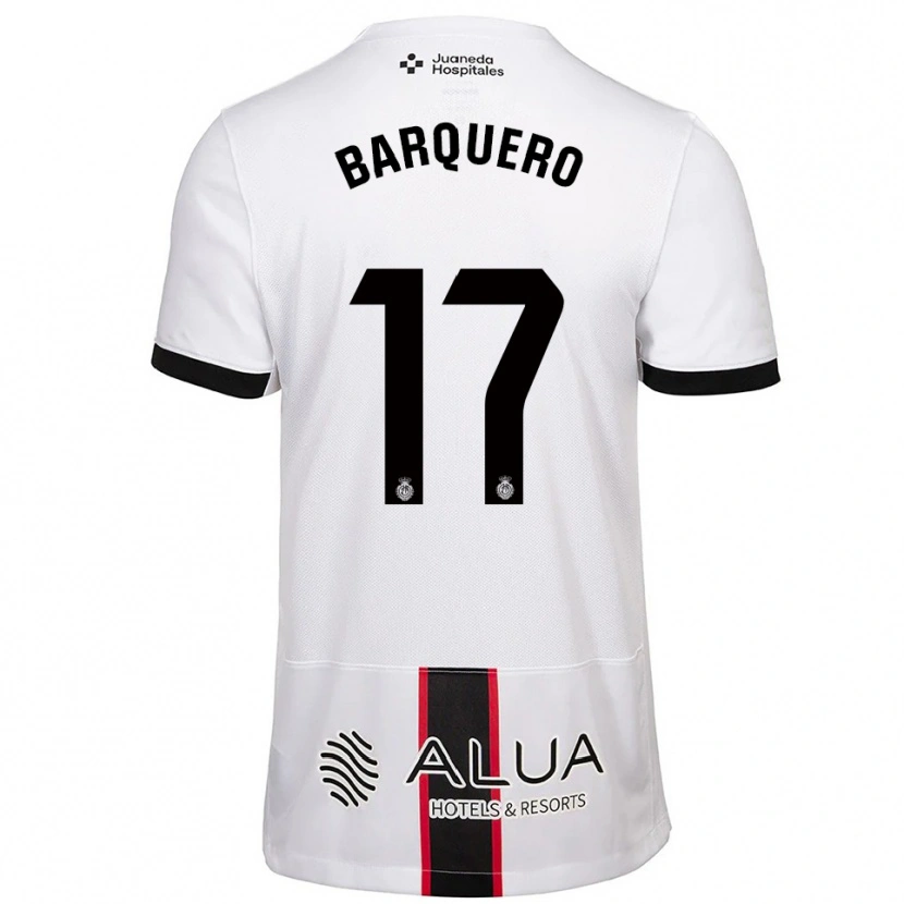 Danxen Dame Adrián Barquero #17 Hvit Svart Bortetrøye Drakt Trøye 2025/26 Skjorter T-Skjorte