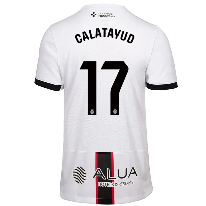 Danxen Dame Miguel Calatayud #17 Hvit Svart Bortetrøye Drakt Trøye 2025/26 Skjorter T-Skjorte