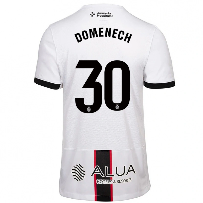 Danxen Dame Marc Domènech #30 Hvit Svart Bortetrøye Drakt Trøye 2025/26 Skjorter T-Skjorte